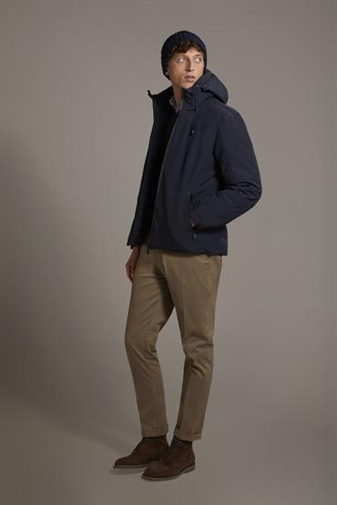 TECH JACKET WITH HOOD DK BLUE
