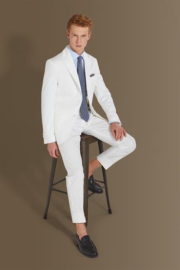 NOTCH SINGLE BREASTED SUIT CREAM