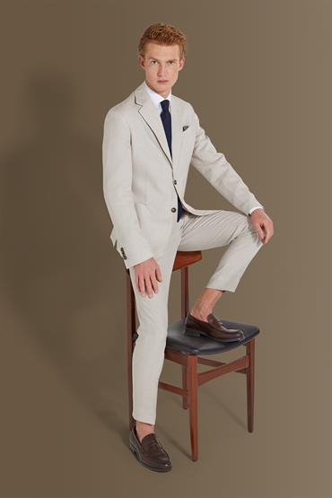 NOTCH SINGLE BREASTED SUIT BEIGE
