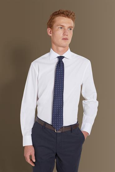 french collar regular fit classic shirt WHITE
