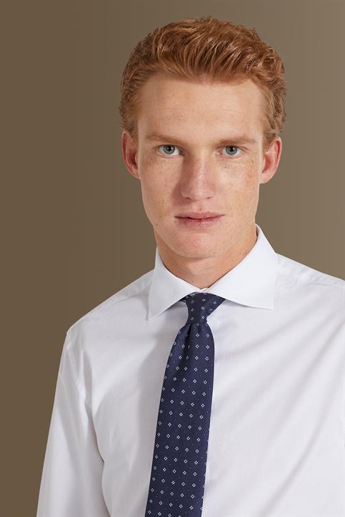 french collar regular fit classic shirt WHITE