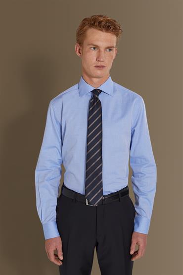 french collar regular fit classic shirt DK SKY