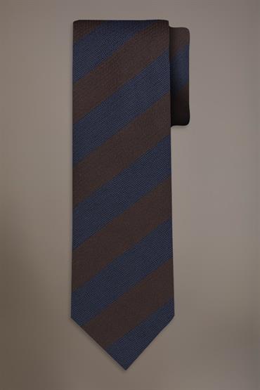 BAMBOO BLEND TIE WIDTH 148X8X4 BLUE/BROWN