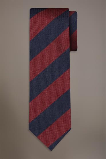 BAMBOO BLEND TIE WIDTH 148X8X4 BORDEAUX/BLUE