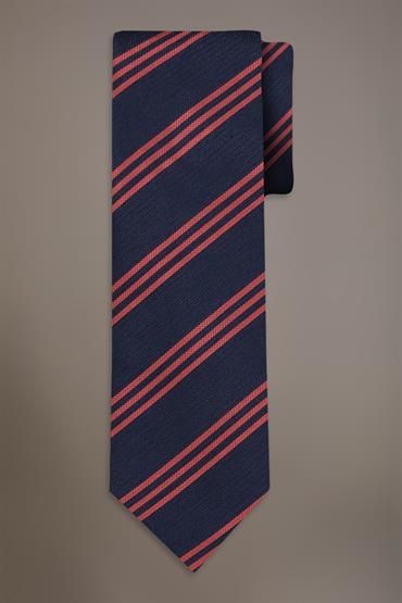 BAMBOO BLEND TIE WIDTH 148X8X4 BLUE/RED