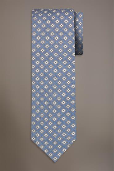 LINEN BLEND TIE WIDTH 148X8X4 BLUE