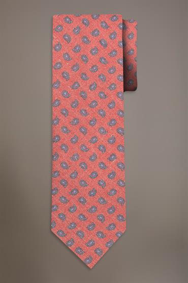 LINEN BLEND TIE WIDTH 148X8X4 RED