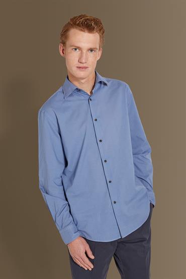 french collar slim fit casual shirt INDACO