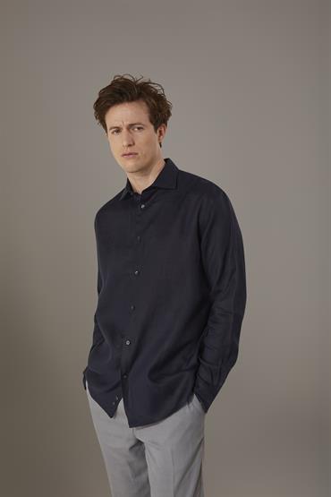 french collar classic fit BLUE
