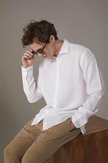 french collar classic fit WHITE