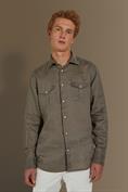 french collar chest pkts classic fit
