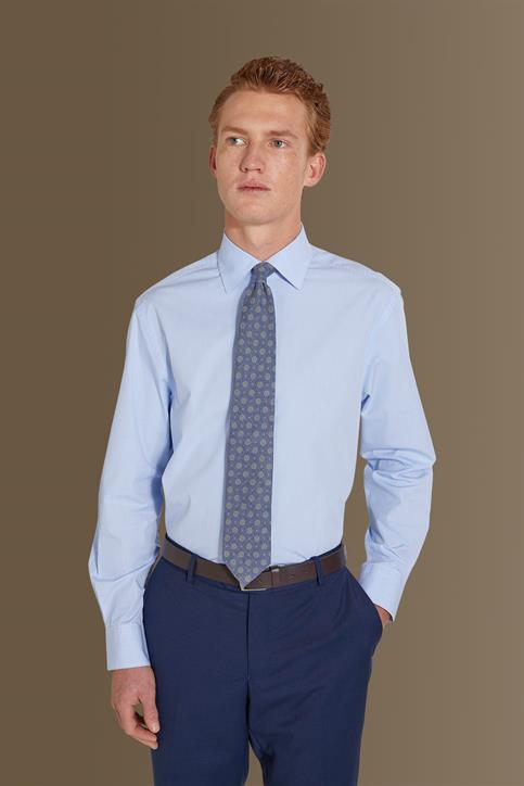 french collar slim fit casual shirt