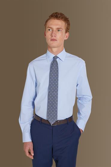 french collar slim fit casual shirt