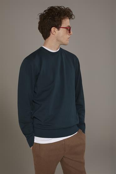 round neck sweater MARINE