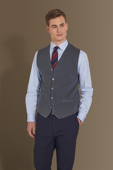 vest with buttons ASPHALT
