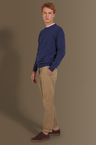 trousers with elastic waist BEIGE