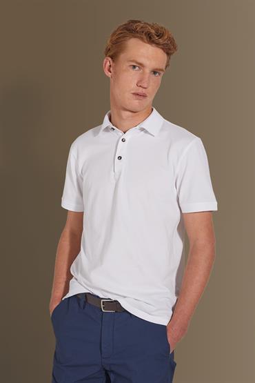 short sleeve polo WHITE