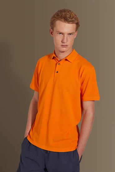 short sleeve polo ORANGE