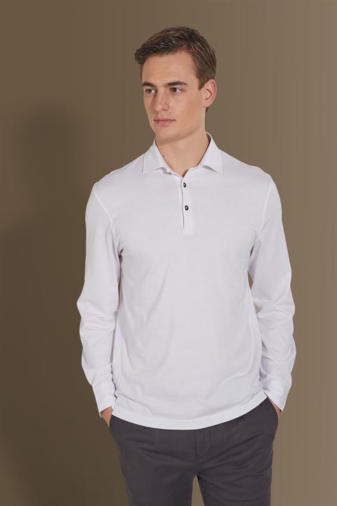 long sleeves french collar polo
