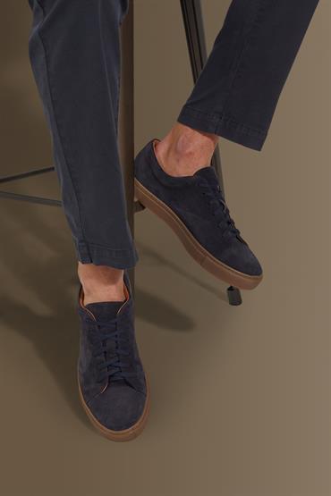 SUEDE SNEAKERS BLUE NAVY