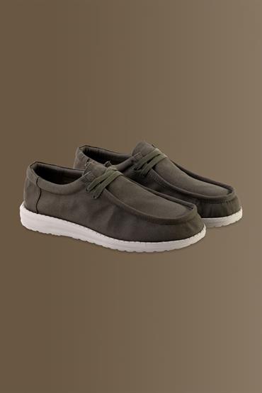 CANVAS BOAT SHOES MILITARY