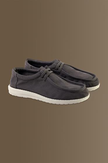 CANVAS BOAT SHOES SMOKE