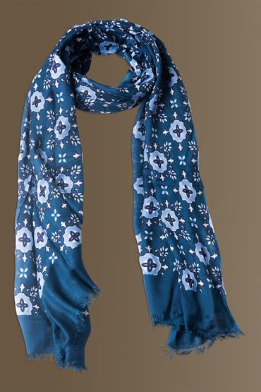 SHAWL 90X190CM BLUE