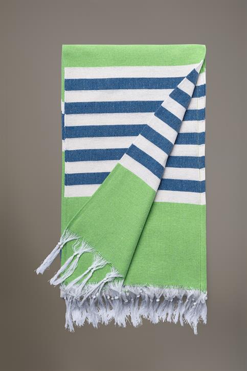 BEACH TOWEL 100X175CM +7CM FR X 2