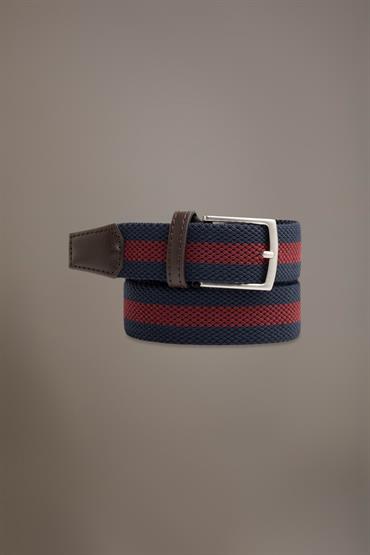 BELT 32 MM BLUE/BORDEAUX