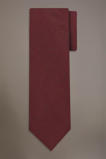 BAMBOO BLEND TIE BORDEAUX