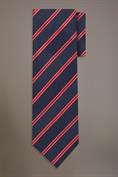 BAMBOO BLEND TIE DK BLUE/RED