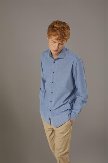 FRENCH COLLAR BAGGY FIT SHIRT