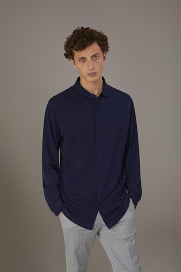 LONG SLEEVES POLO BLUE