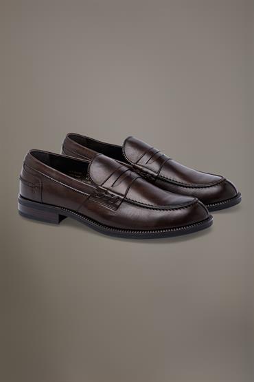 LOAFER LEATHER SHOES BROWN