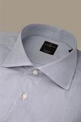 french collar classic fit shirt WHITE/BLUE