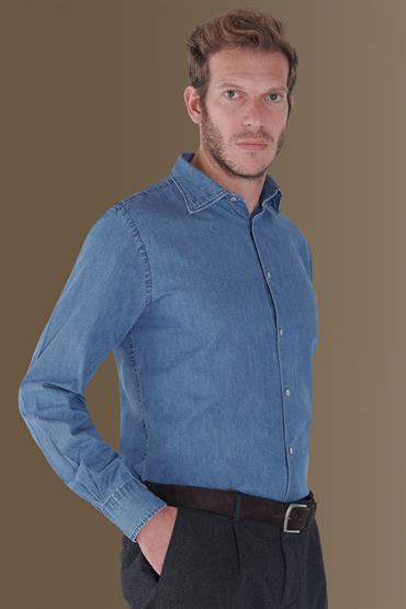 french collar classic fit casual shirt