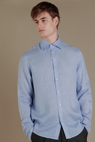 french collar classic fit casual shirt SKY