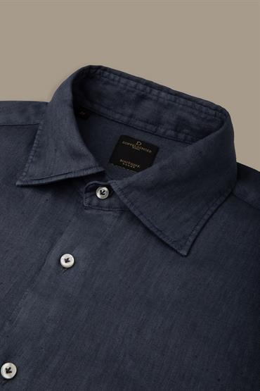 french collar classic fit casual shirt SMOKE