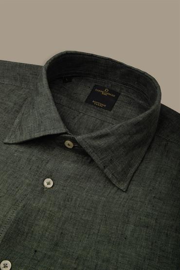 french collar classic fit casual shirt MILITARY