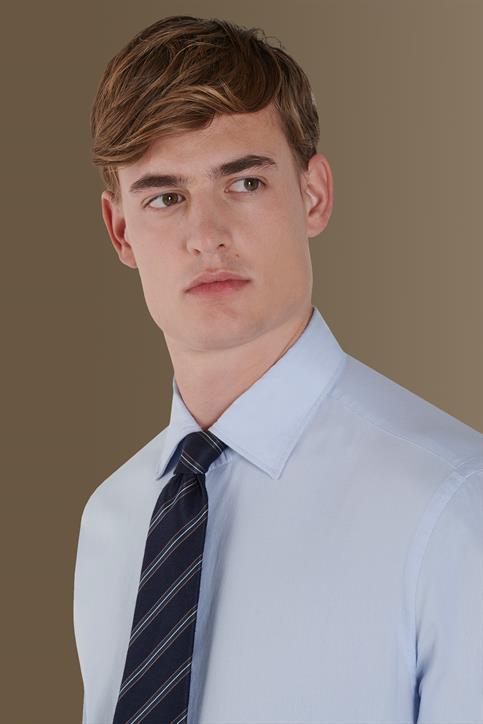 french collar slim fit casual shirt
