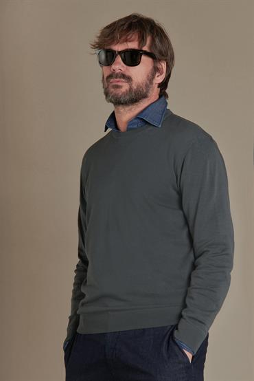 round neck sweater ASPHALT
