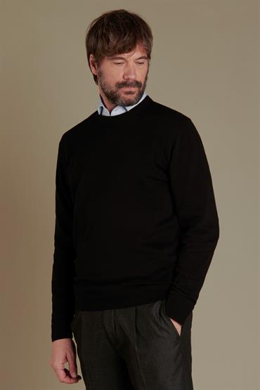 round neck sweater BLACK