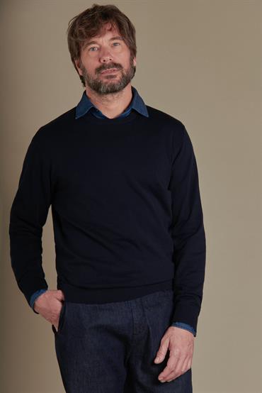 round neck sweater DK BLUE