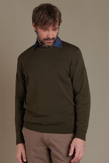 round neck sweater MILITARY
