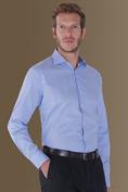 french collar classic fit shirt WHITE/DK SKY