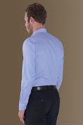 french collar classic fit shirt WHITE/DK SKY