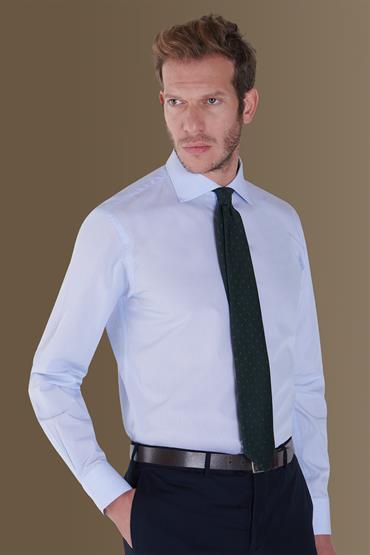 french collar classic fit shirt WHITE/LT SKY