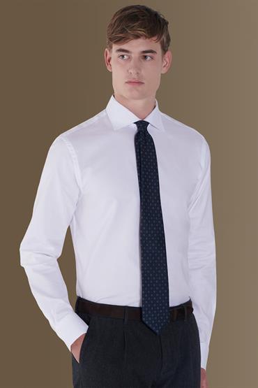 french collar classic fit shirt WHITE