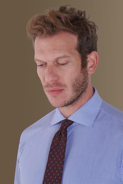 french collar classic fit shirt WHITE/BLUE