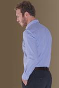 french collar classic fit shirt WHITE/BLUE